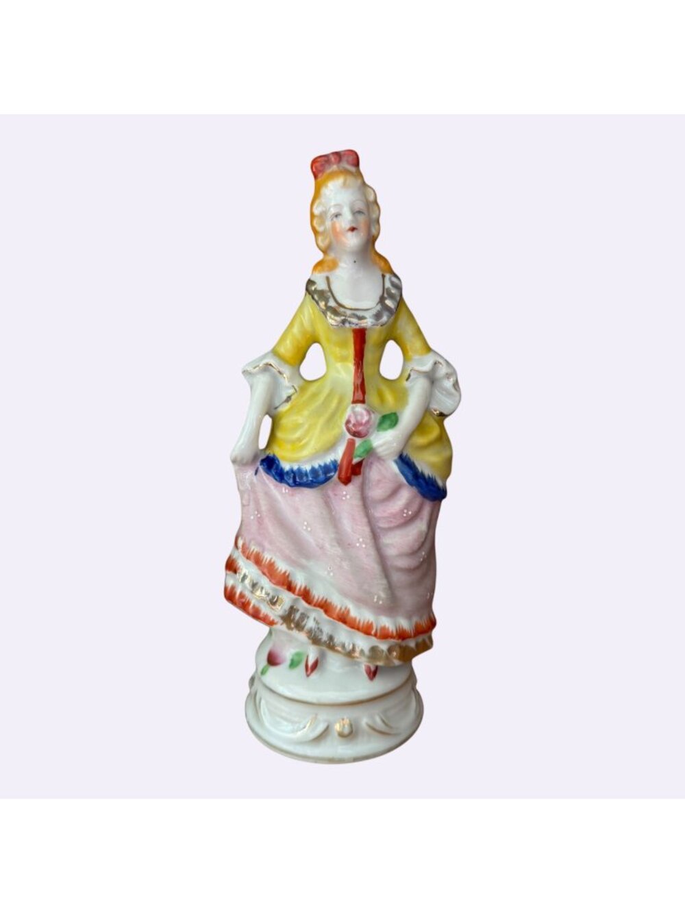 Vintage Occupied Japan Colonial Victorian Woman Porcelain Figurine